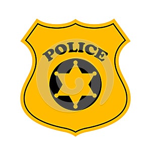 Police officer badge vector icon