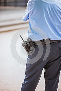 POLICE OFFICER ON DUTY AT THE SCHOOLYARD