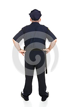 Police Officer Full Body Rear photo