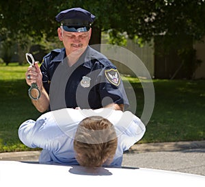 Police Officer with Handcuffs