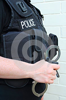Police Officer with Handcuffs