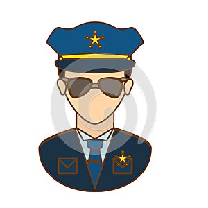 police officer icon image design
