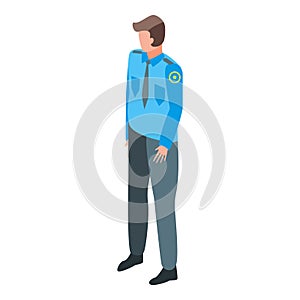 Police officer icon, isometric style