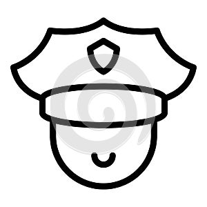 Police officer icon outline vector. Policeman safety
