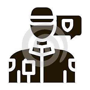 police officer icon Vector Glyph Illustration