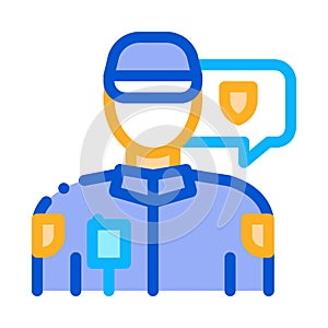 Police officer icon vector outline illustration