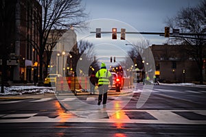 Police officer issuing a traffic violation fine to a driver for breaking traffic rules