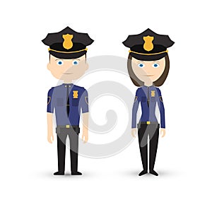 Police officer. male and female
