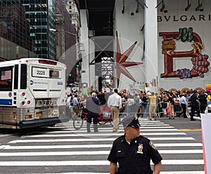 Police Officer at a Protest, NYC, NY, USA