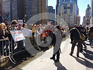 Police Officer, Crowd Control, March for Our Lives, NYC, NY, USA