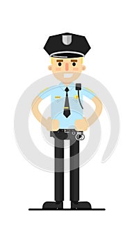 Police officer in uniform illustration photo