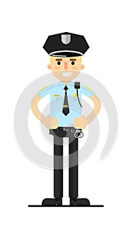 Police officer in uniform vector illustration photo