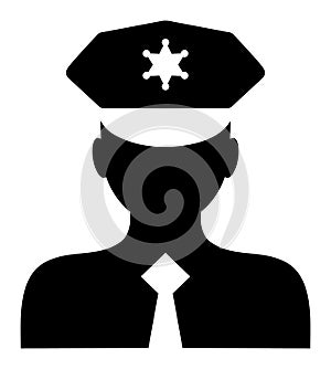 Police Officer - Vector Icon Illustration