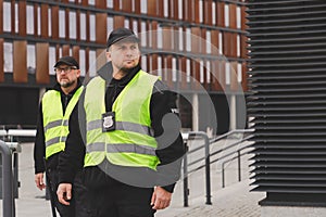 Police officers responding to emergency calls in th town