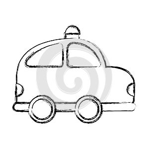 Police patrol drawing icon