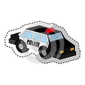 Police patrol isometric icon