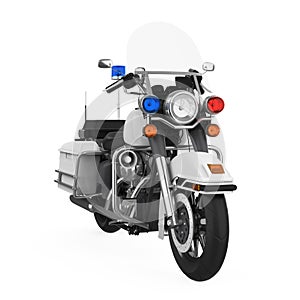 Police Patrol Motorcycle Isolated