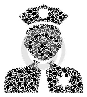 Police Person Fractal Collage of Police Person Items