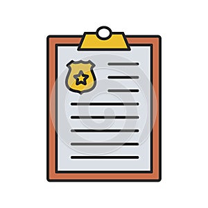 Police report color icon