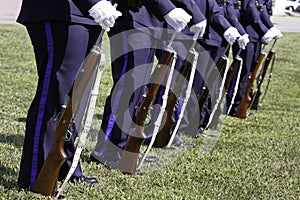 Police Rifle Team Honor Guard at 9 11 Ceremony