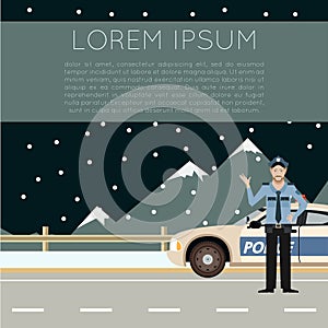 Police on the road Banner3