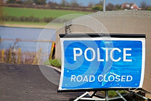 Police Road Closed Sign