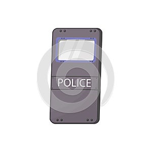 Police shield cartoon vector illustration