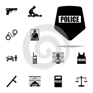 police shield icon. Police icons universal set for web and mobile