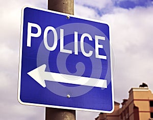 Police sign