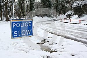 Police Slow Sign