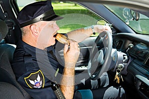 Police Snacking on the Job