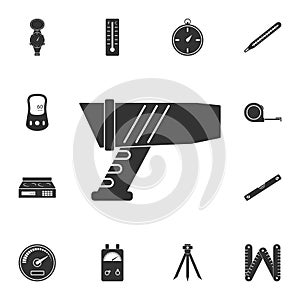 Police Speed Gun icon. Simple element illustration. Police Speed Gun symbol design from Measuring collection set. Can be used in w