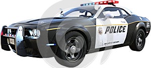 Police Squad Cop Car, Isolated, Law Enforcement