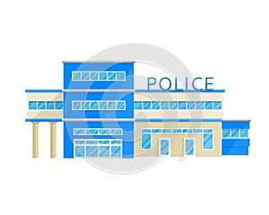 Police station department building in the Flat style