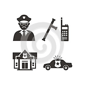 Police station and vehicles