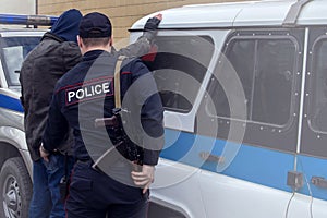 Police steel handcuffs,Police arrested,Professional police officer has to be very strong,Officer Arresting.