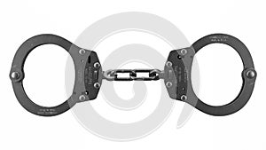 Police steel Handcuffs concept 3d