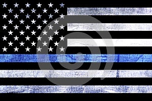 Police Support Flag Thin Blue Line