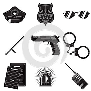 Police symbols set