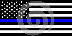 police thin blue line flag