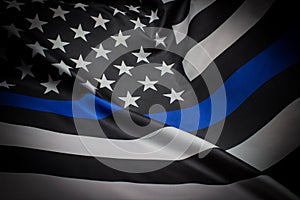 Police Thin Blue Line Flag