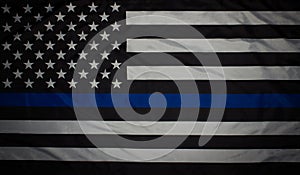 Police Thin Blue Line Flag