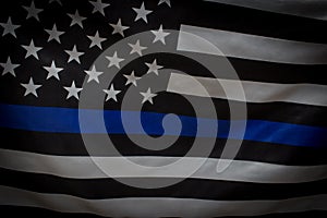 Police Thin Blue Line Flag