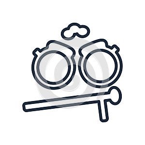 Police tools icon vector isolated on white background, Police to