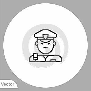 Police vector icon sign symbol