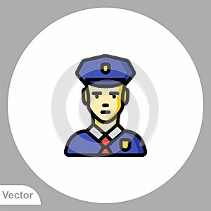 Police vector icon sign symbol