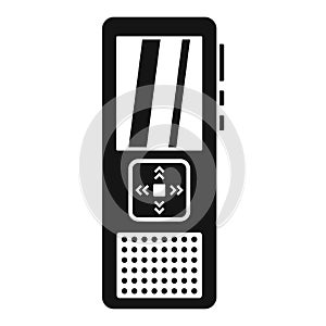 Police voice recorder icon, simple style