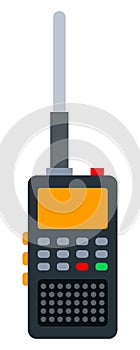 Police walkie-talkie vector icon flat