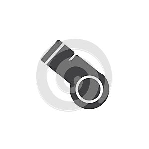 Police whistle vector icon