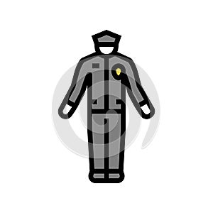 police worker policeman color icon vector illustration